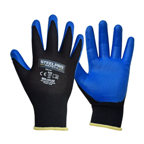 GUANTE MULTIFLEX NYLON NITRILO FOAM BLUE TALLA L 790613