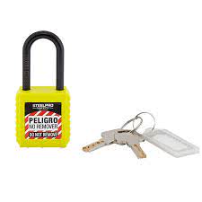 CANDADO GRILLETE NYLON AMARILLO