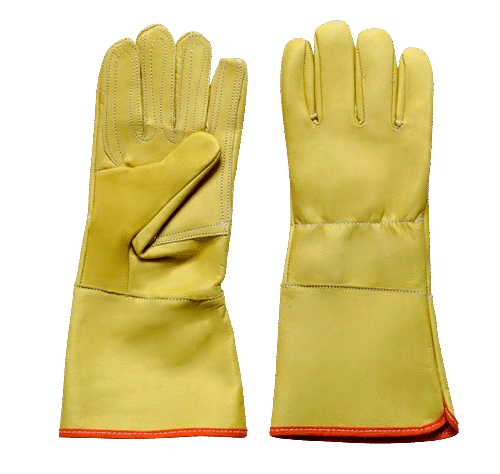 GUANTE INGENIERO P. LARGO 17CM CZA AMARILLA